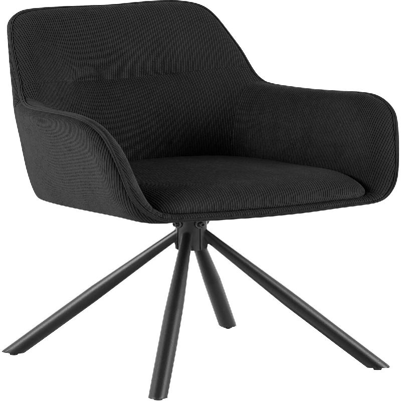 CLP Chaise de salle à manger Tipton Cord Noir - noir textile 327416_0