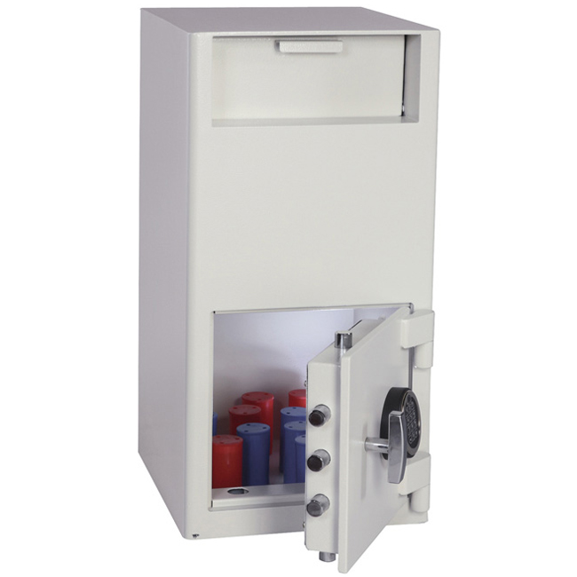 Coffre de dépôt de fonds SS0997E Phoenix - acier massif 12mm, serrure électronique haute sécurité, capacité 69L_0