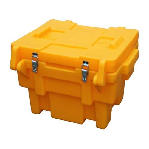 Coffre sel sable 50 litres en plastique rigide avec capot verrouillable et cuve étanche_0