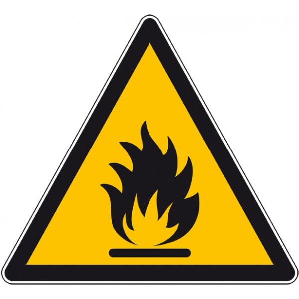 Panneau et autocollant Danger produit inflammable - Adhésif haute qualité - Expédition rapide_0