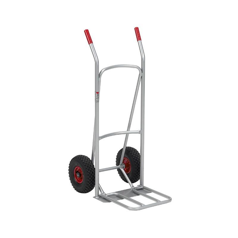 Diable de manutention en acier 200 kg - Roues pneumatiques - Pelle rabattable - Marque Rolléco_0
