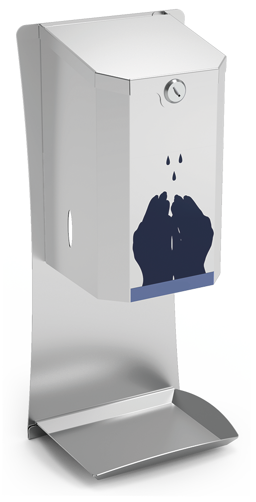 DISTRIBUTEUR AUTOMATIQUE DE GEL HYDROALCOOLIQUE EN ACIER INOX