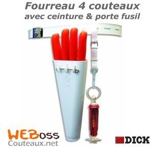 FOURREAU POUR 4 COUTEAUX AVEC CEINTURE DICK