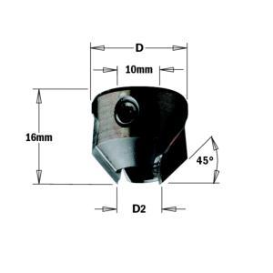 FRAISOIR A 45° POUR MECHES DE 11 A 12MM
