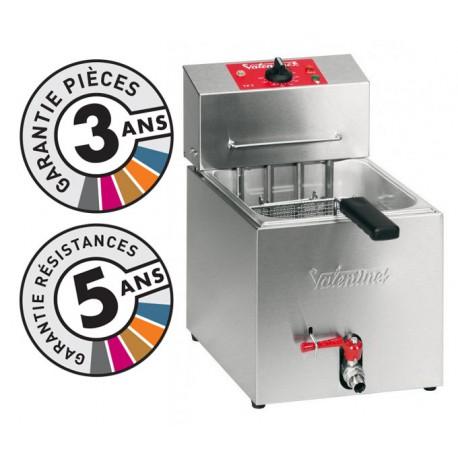Friteuse électrique de table Valentine TF7T - 7 litres - encastrable avec robinet - Production 10 à 15 kg/heure_0