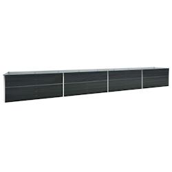 Helloshop26 - Jardinière lit surélevé plantes fleurs jardin acier galvanisé 600 x 80 x 45 cm anthracite 02_0001130 - 3000074891532_0