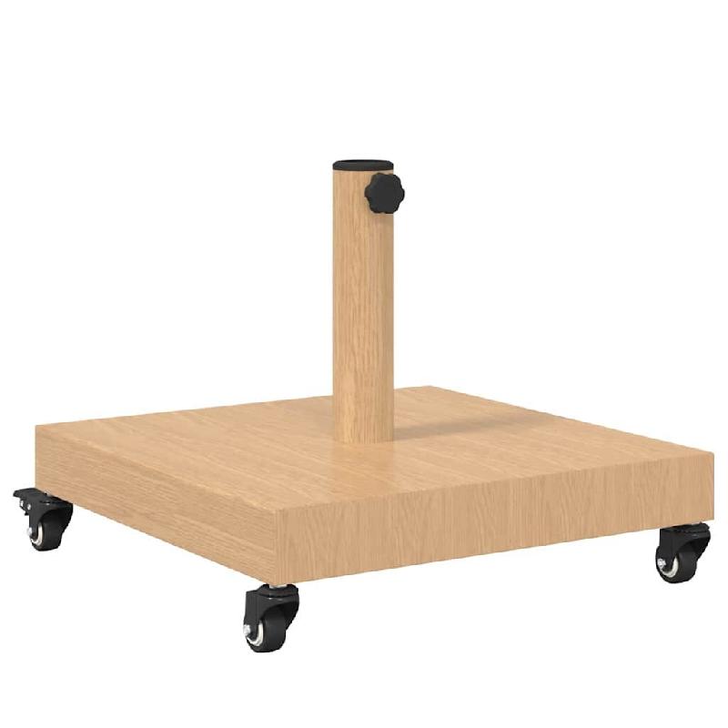Helloshop26 - Pied de parasol carré design moderne jardin terrasse 45 x 45 x 31,5 cm en acier bois clair 02_0058933 - Bois massif 3000240853043_0