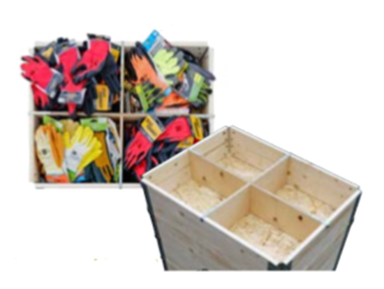 Kit agencement merchandising - présentoir en bois et acier 600 x 800 mm - pliable et personnalisable_0