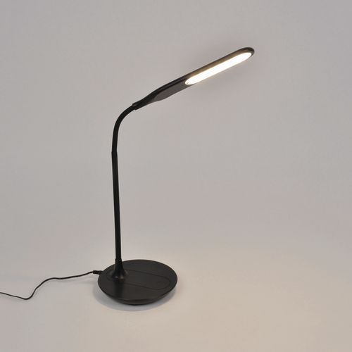 LAMPE DE BUREAU FLEXIBLE FLEXIBLE EN POLYMÈRE ET SILICONE NOIR - COREP