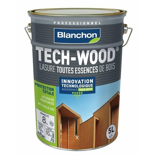 LASURE - ACRYLIQUE POLYURÉTHANE - 1 L - BRUN ACAJOU - TECH-WOOD BLANCHON