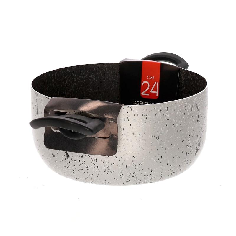 Mamù JANE2CAS2MXXXX24 Plat à four antiadhésif en aluminium avec deux poignées, 24 cm - gris aluminium JANE2CAS2MXXXX24_0