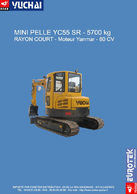 Mini-pelles YC55 SR - 5700 kg - Compacte et performante_0