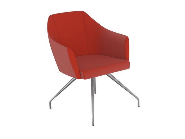 Fauteuil Frani 4 pieds chromés et assise rembourrée_0