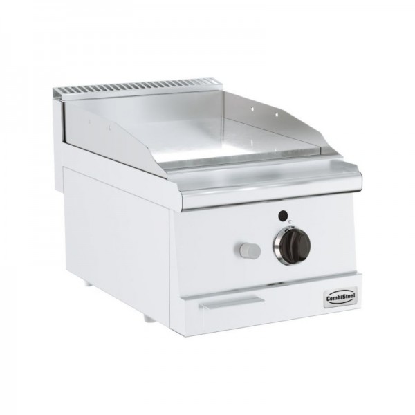 Petite plancha professionnelle gaz série 600 - Combisteel 7178.0025 - Plaque lisse inox ou chrome 6 kW_0