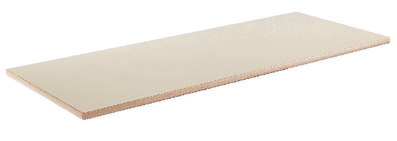 PLATEAU DE TABLE 130 X 50 CM REVÊTU STRATIFIÉ BEIGE CHANTS SURMOULÉS - MANUTAN COLLECTIVITÉS