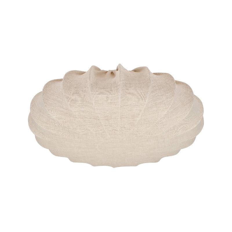 PR HOME PLAFONNIER, TEXTILE EN LIN, Ø 42 CM, GRIS