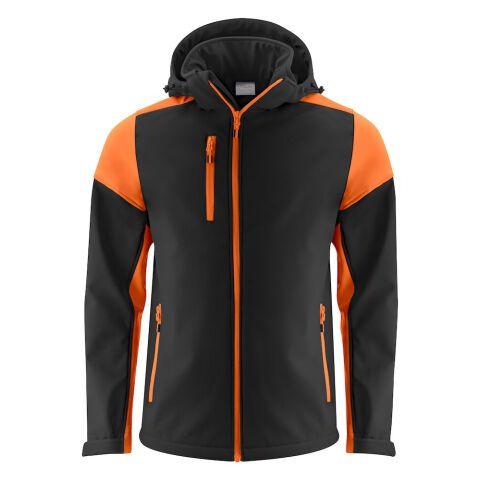 PRINTER PRIME PRIME VESTE SOFTSHELL HOMMES NOIR/ORANGE - TAILLE XXL