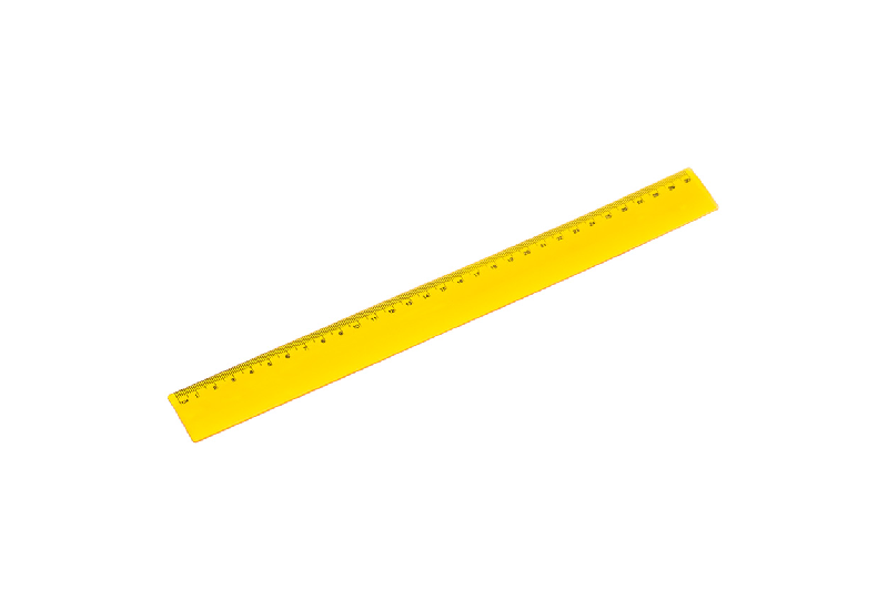 Règle - en plastique flexible transparent - couleur jaune - poids 28g_0