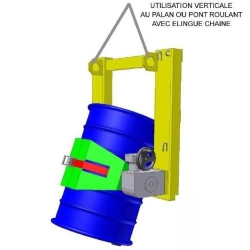 RETOURNEUR DE FÛTS ACIER ENFOURCHABLE - CAPACITÉ 400 KG_0