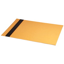 RHODIARAMA SOUS-MAIN RIGIDE SIMILI CUIR ITALIEN 60X40 CM - ORANGE - LOT DE 2