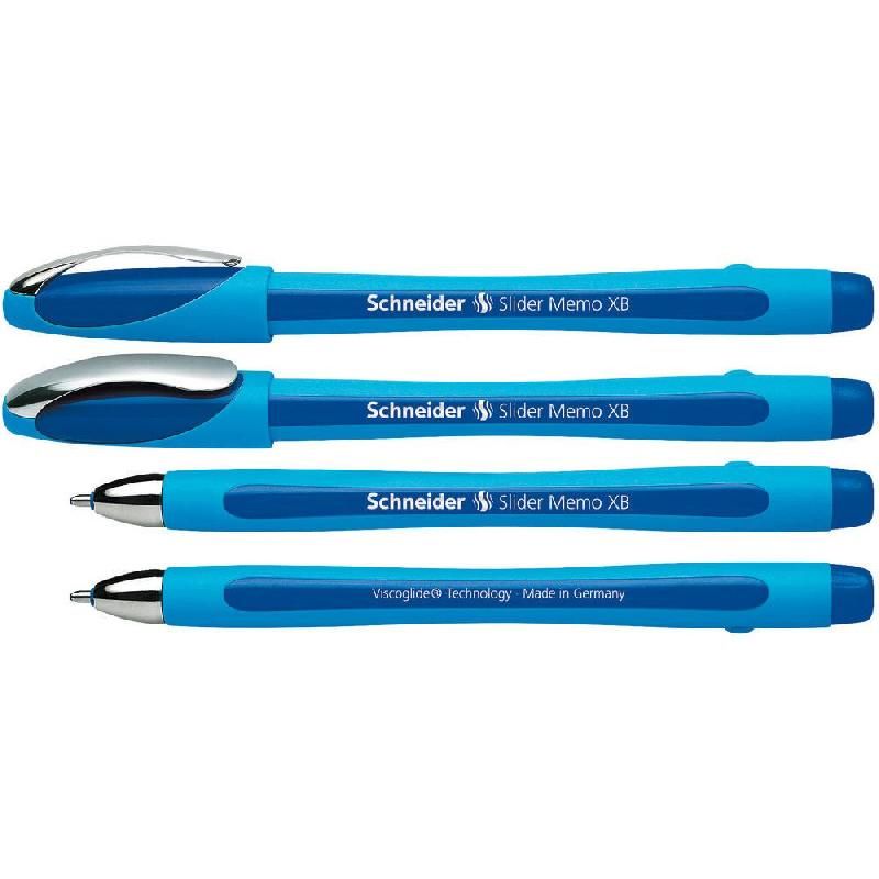 SCHNEIDER STYLO-BILLE SLIDER MEMO XB - SCHNEIDER - COLORIS : BLEU (PRIX À L'UNITÉ)