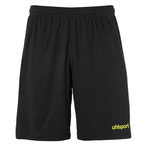 SHORT CENTER NOIR/JAUNE FLUO ENFANT UHLSPORT