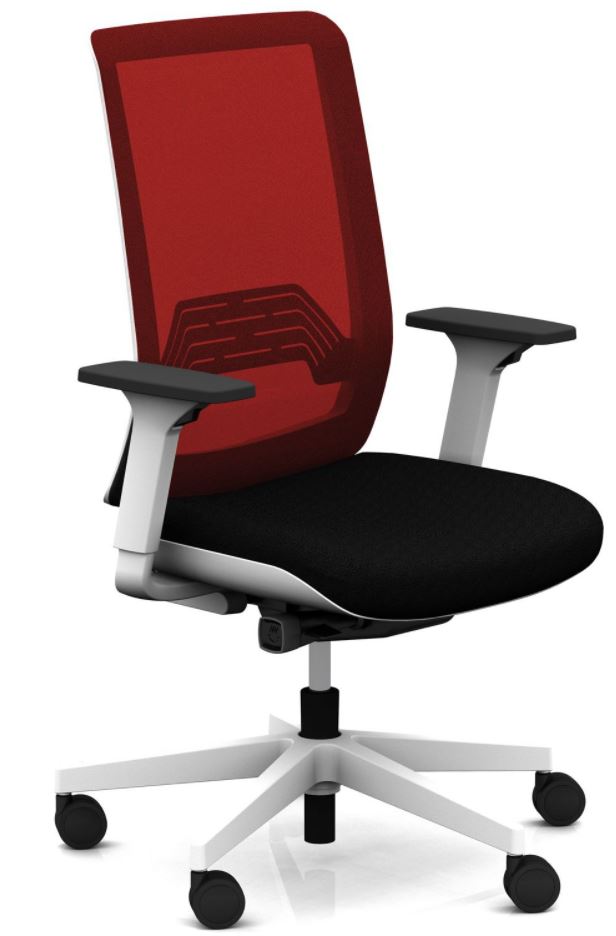 Siège ergonomique Sokoa Wi-Max 1RB - dossier haut résille - mécanisme synchro plus - accoudoirs réglables 3D_0