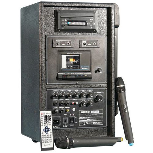 SONORISATION BARTHE 120W CD/K7 + BATTERIE 2 MICROS MAIN