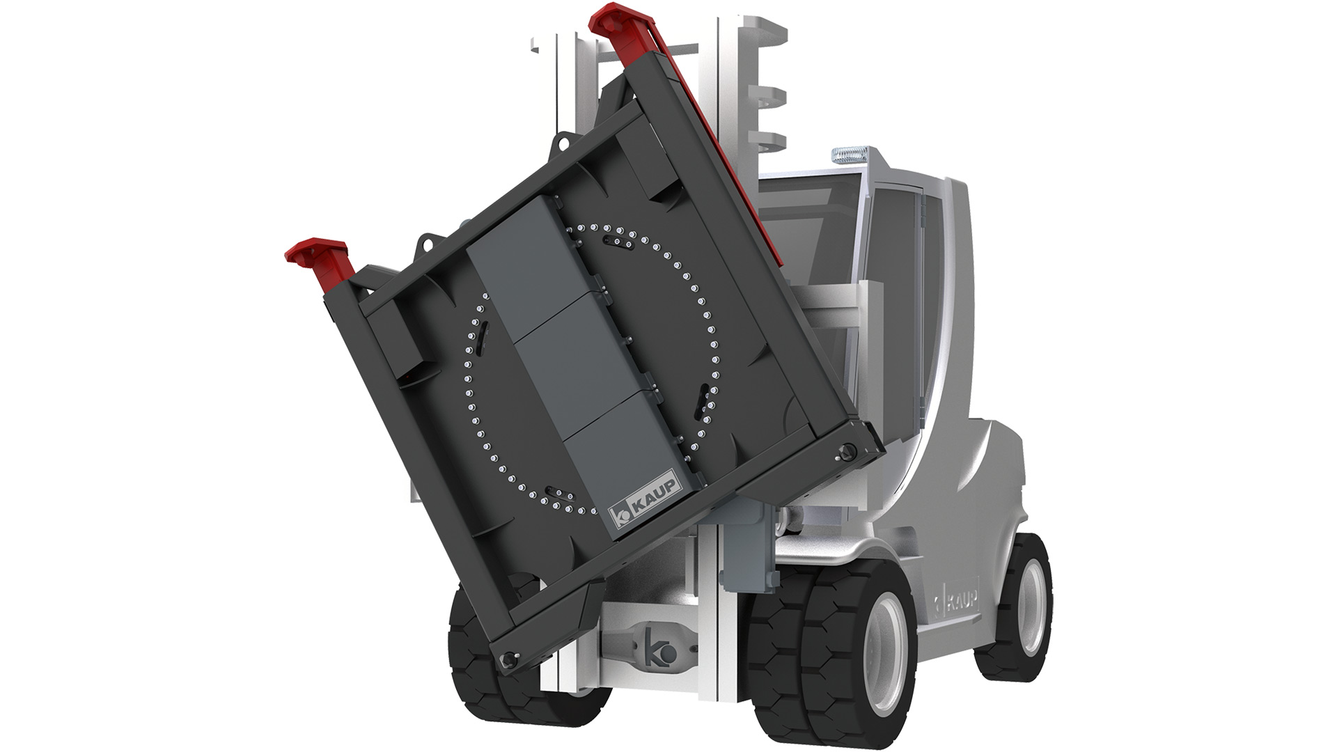 Spreader frontal rotatif 360° pour la manutention et le retournement des conteneurs vides - Kaup - T193LD - capacité 1.000 kg à 8.000 kg_0