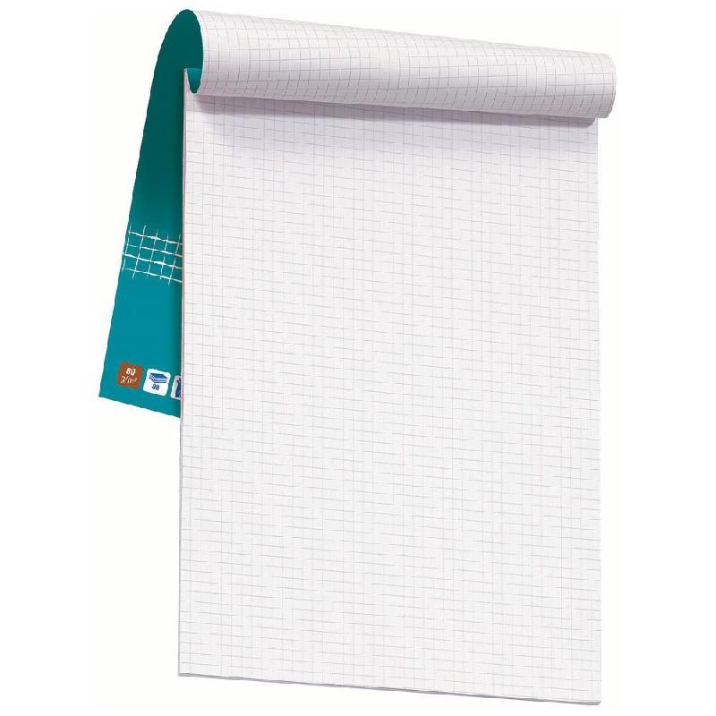 STAPLES BLOC-NOTES AGRAFÉ DIRECTION - FORMAT A4 (70 G/M2) - 100 PAGES NON PERFORÉES À PETITS CARREAUX - COULEURS ASSORTIES (PRIX UNITAIRE)