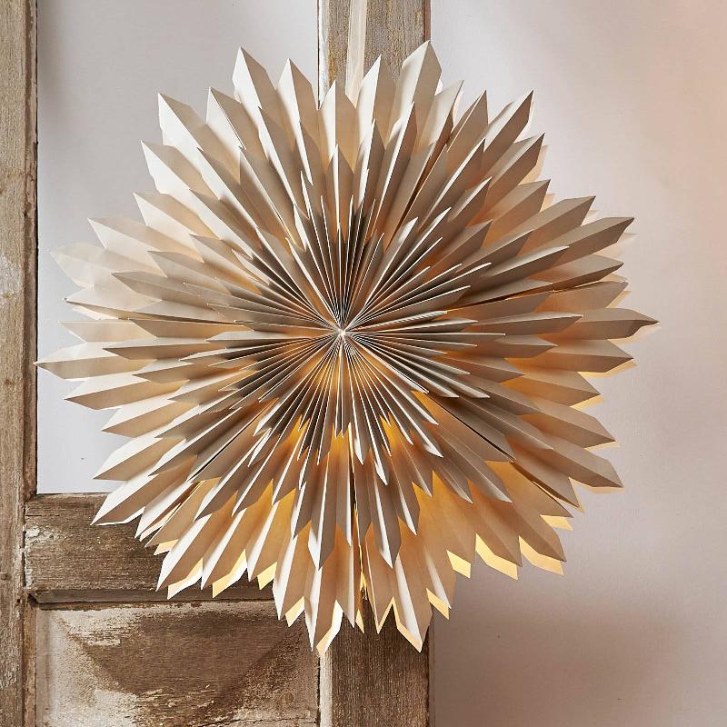 STAR TRADING ÉTOILE DÉCO ICE, PAPIER SANS DOUILLE, BEIGE
