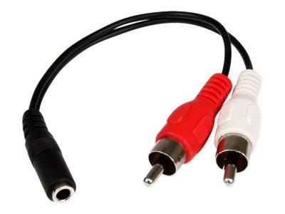 STARTECH.COM CÂBLE / CORDON EN Y MINI-JACK 3,5MM VERS 2X RCA DE 15 CM - ADAPTATEUR AUDIO MINI-JACK (F) VERS 2X CINCH (M) - CÂBLE AUDIO - 15.24 CM