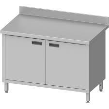 Table adossée avec portes battantes 1000x600x850 mm à monter - P950156100_0