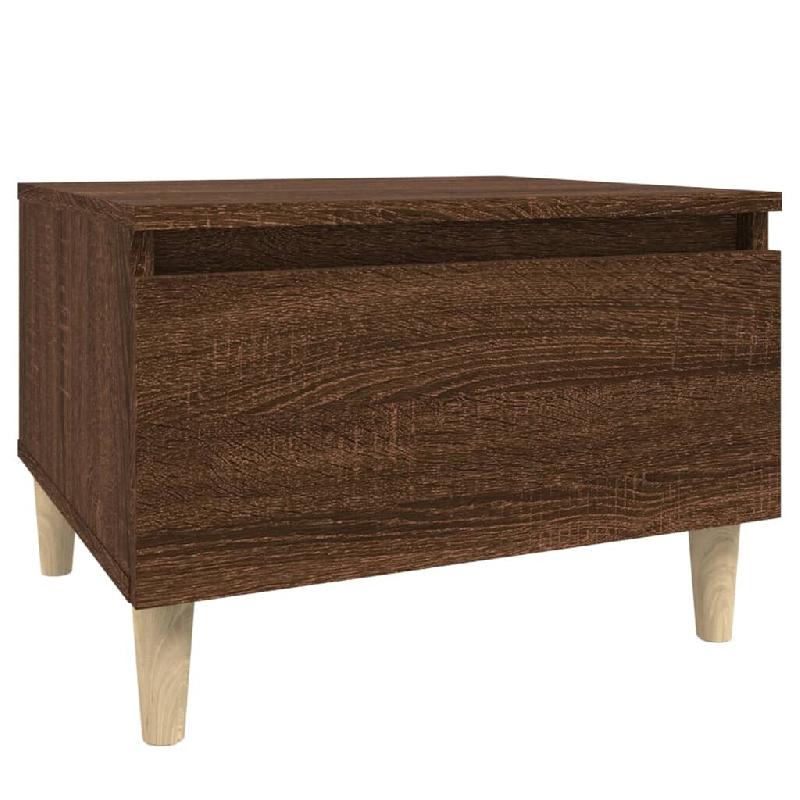Table d'appoint Chêne marron 50x46x35 cm Bois d'ingénierie Modèle Outdoor Lumina Prime - 819514_0