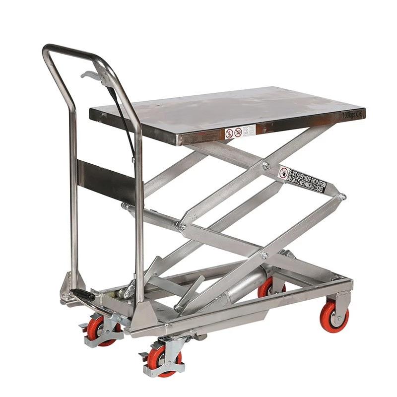 Table élévatrice manuelle inox - Capacité 100 kg_0