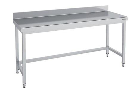 TABLE INOX ADOSSÉE SÉRIE 600 MMSD60-200 LONGUEUR 200 CM