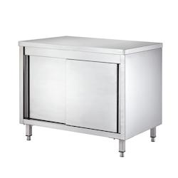 Vaiotec EASYLINE Armoire de travail 700 / 2 portes coulissantes L:1400 - argenté inox 10169_0