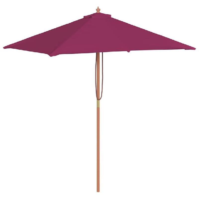 VidaXL Parasol d'extérieur avec mât en bois 150x200 cm rouge bordeaux Modèle Outdoor Calypso Plus - rouge 44537_0