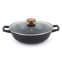 Wok anses Nori 2 anses 30 cm -  Noir Rond Fonte émaillée Beka 39x30 cm - noir 3458165140302_0