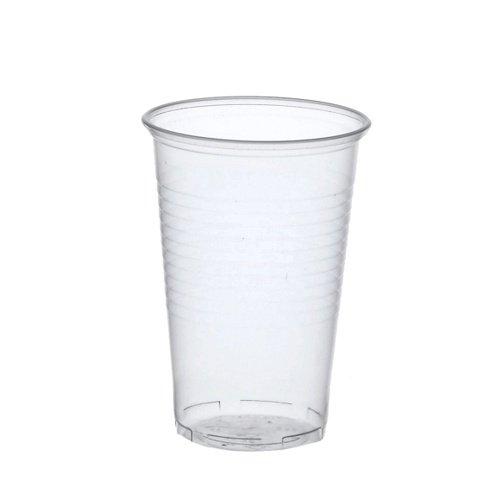 50 GOBELETS PAPSTAR, PP, 0,5 L, Ø 9,5 CM X HAUTEUR : 13,7 CM TRANSPARENT AVEC BORD EN MOUSSE