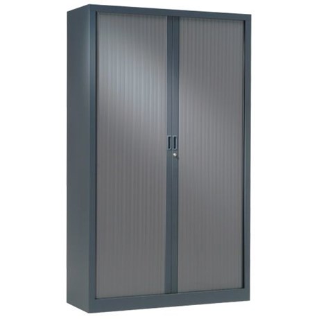 ARMOIRE PORTES RIDEAUX ANTHRACITE 198 CM