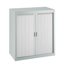 ARMOIRE À RIDEAUX DÉMONTABLES ECONOMIQUE 100 X 90 CM GRIS CLAIR-GRIS