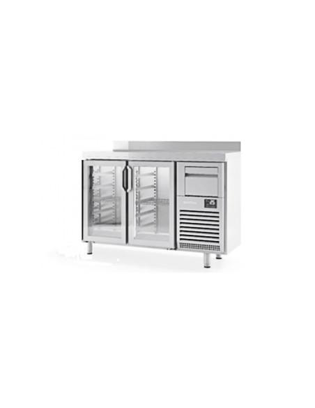 Arrière-bar 2 portes vitrées INFRICO - inox AISI 304 - Référence : FMPP1500CR_0