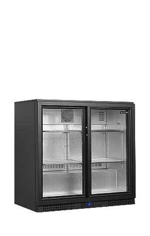 Arrière - bar 2 portes vitrées coulissantes et 4 clayettes chromées - 188 L | Tefcold - BA21S_0