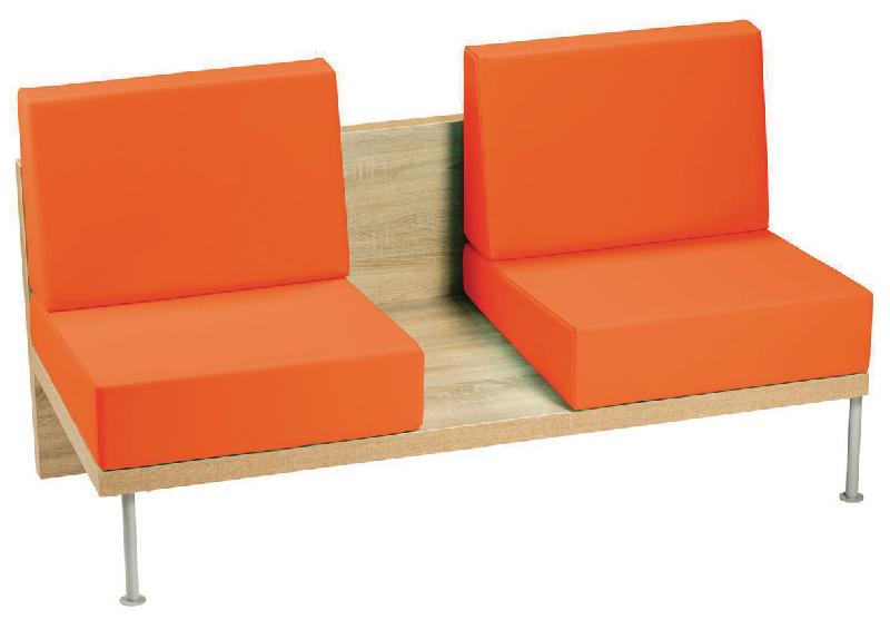 BANQUETTE 2 PLACES FAAR PVC URBAN ORANGE - MANUTAN COLLECTIVITÉS