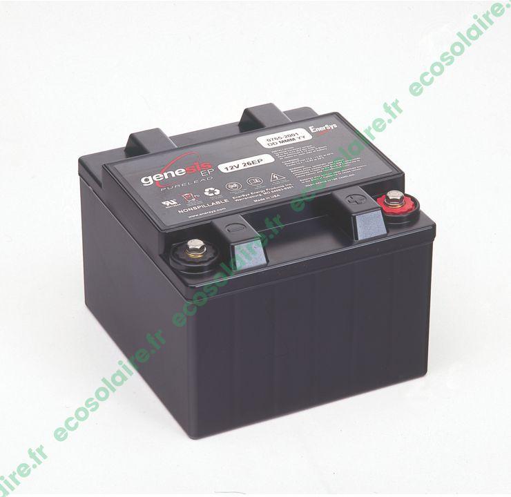 Batterie étanche GENESIS G26EP 26Ah 12V - Plomb pur, haute densité de puissance et longue durée de vie_0