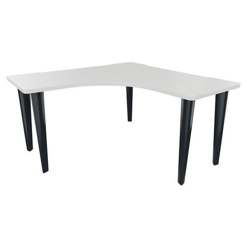 BUREAU EVIDENCE SYMÉTRIQUE 140X140 BLANC/ANTHRACITE - VINCO