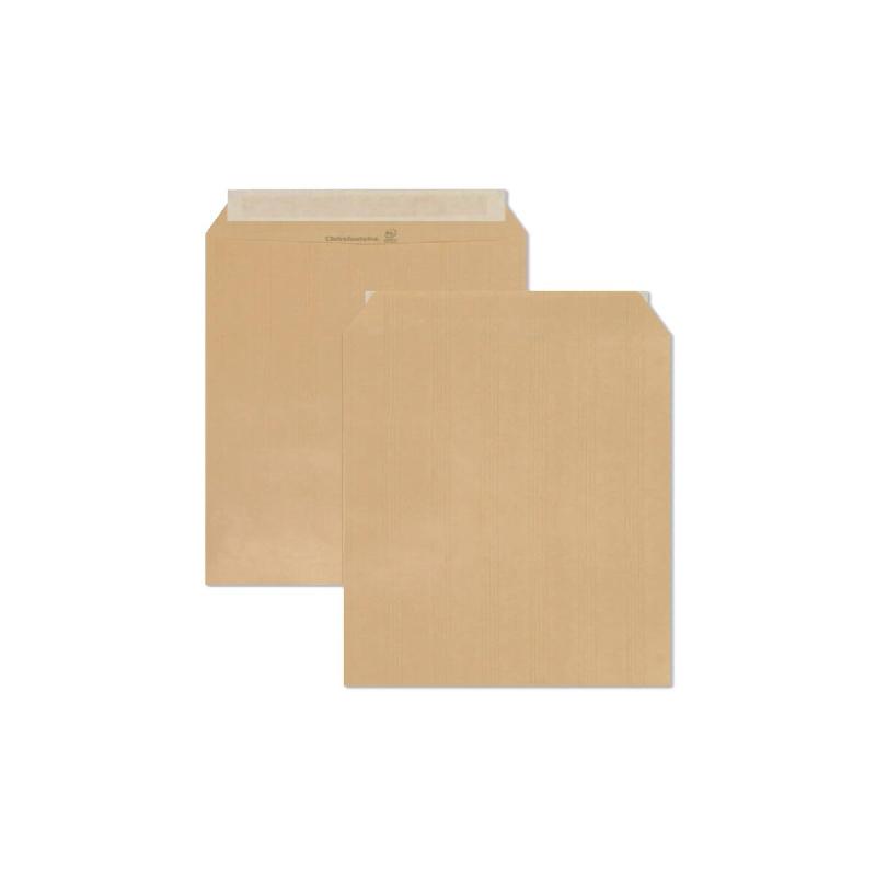 Clairefontaine Boîte de 500 pochettes kraft Adour 120x176/B6, 90 g/m², adhésive avec bande - marron 7731C_0