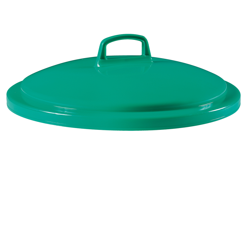 Couvercle avec poignée pour poubelle ronde tri sélectif 50L Gilac - Vert_0