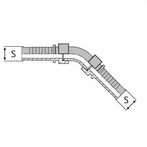 Embout 45° - 4 , 1/4
